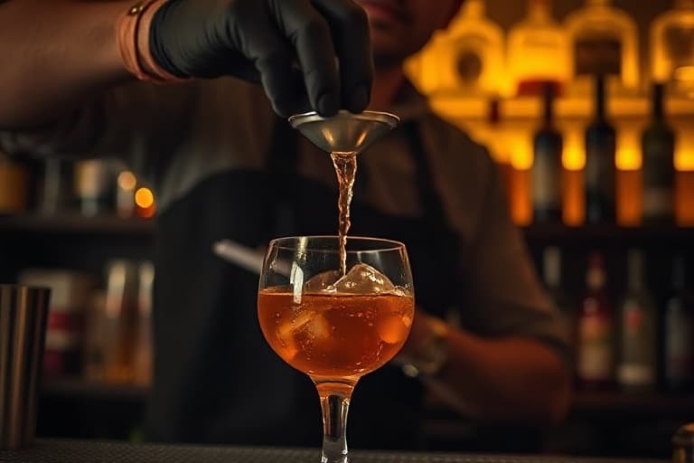 Bartender at work